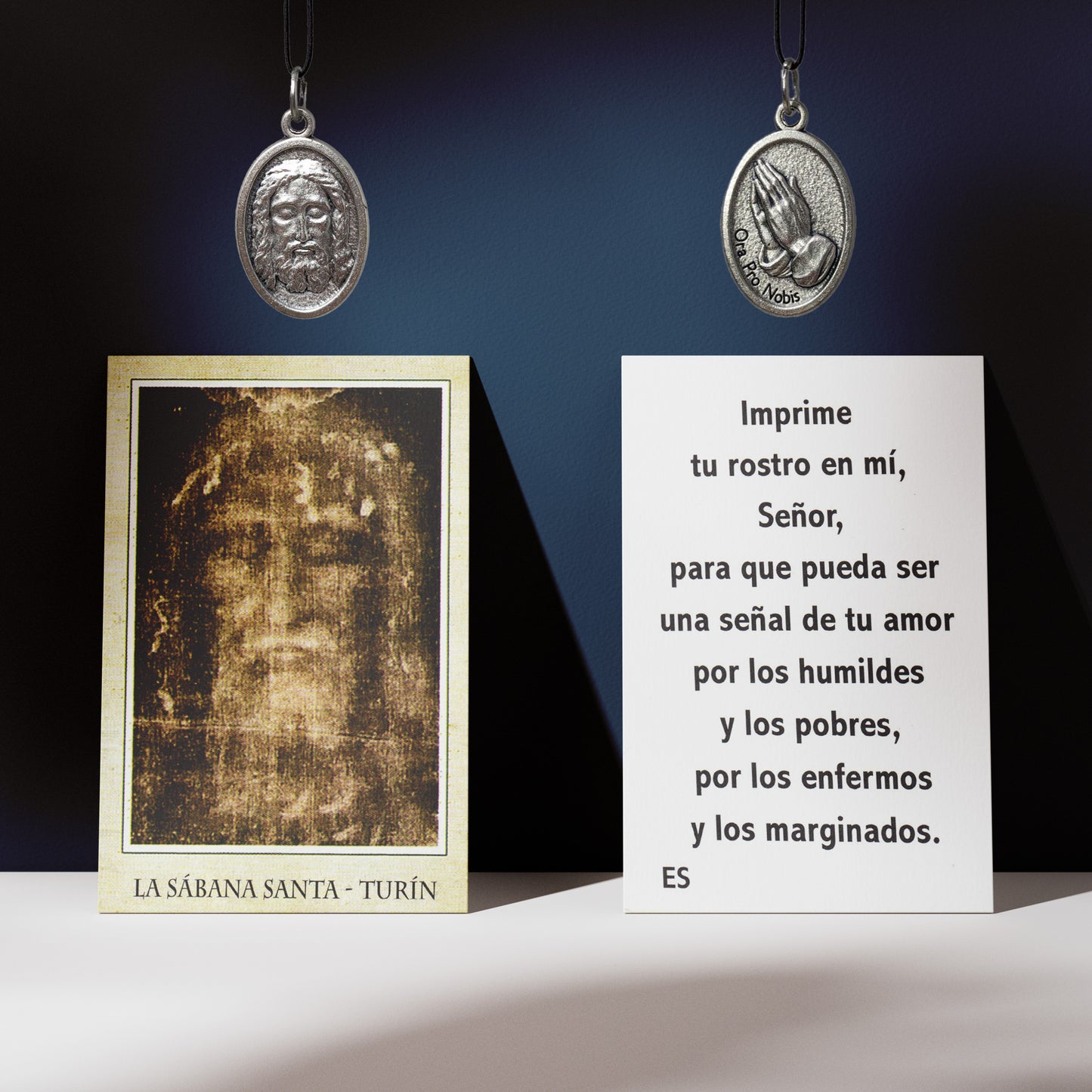 Medalla de la Santa Faz con Estampa de Oración ES