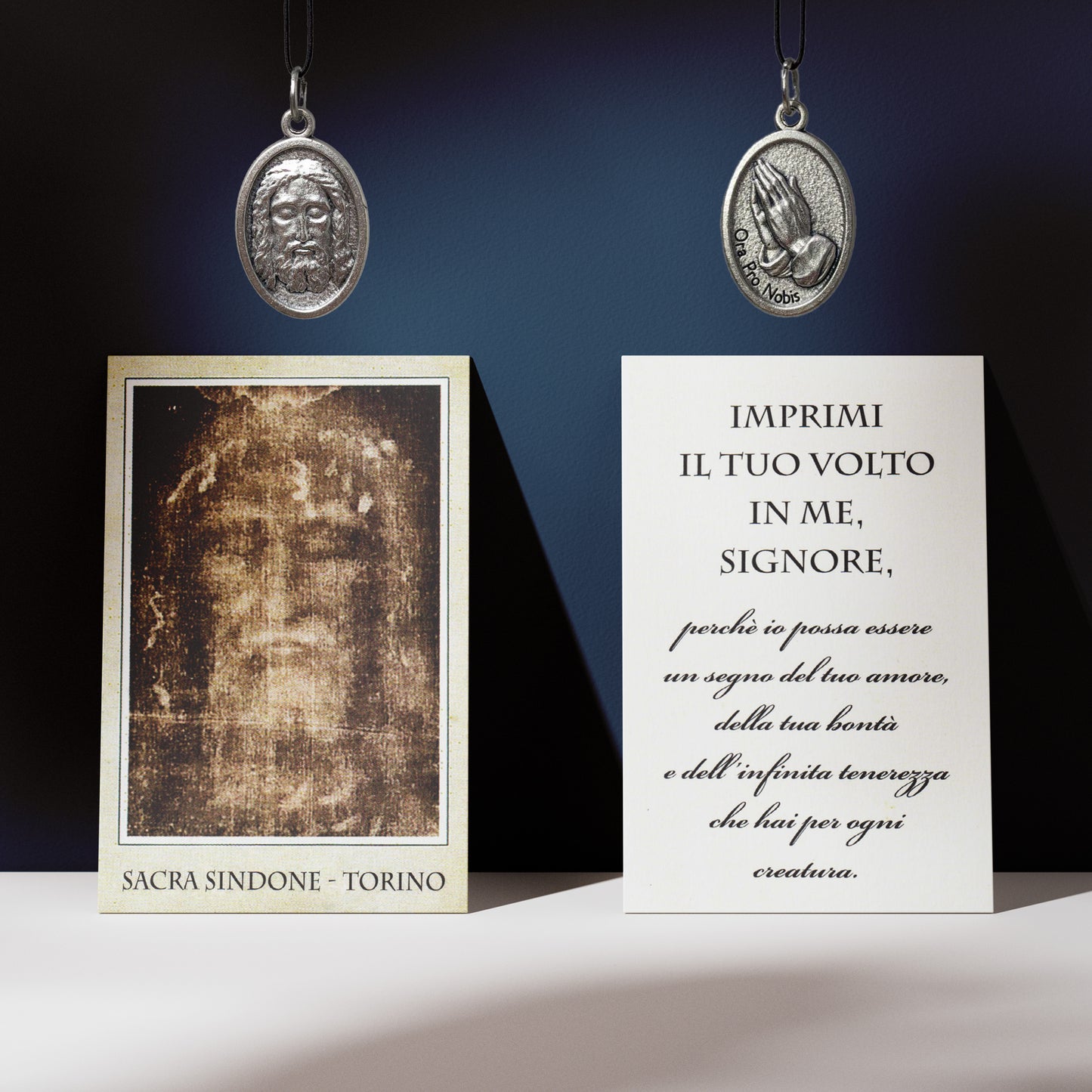 Medal of the Holy Face with Prayer Card ITA