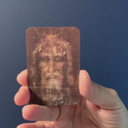 Two-dimensional card Holy Face with prayer