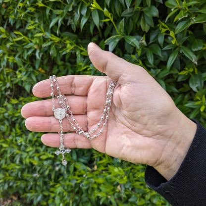 Rosary with silver medallion of the Holy Face