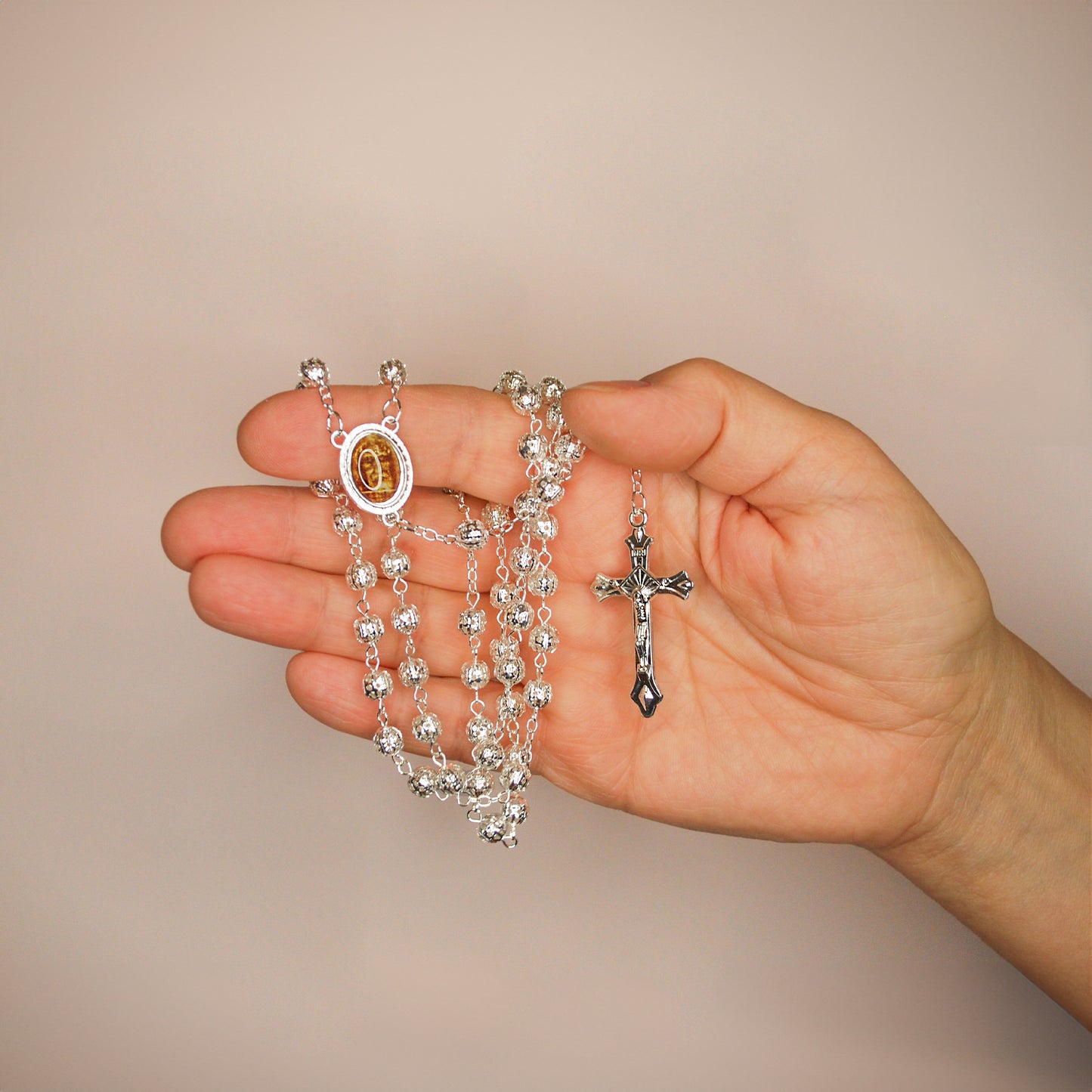 Rosary with filigree box