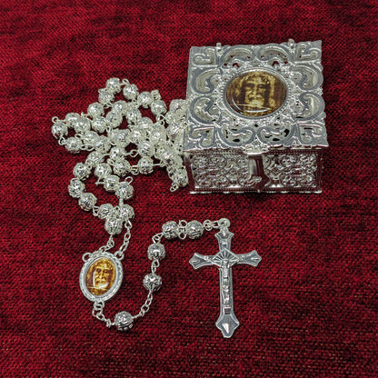 Rosary with filigree box